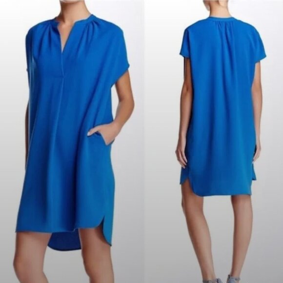 Vince Pink Popover Poplin Dress Size Extra Small - Picture 1 of 7